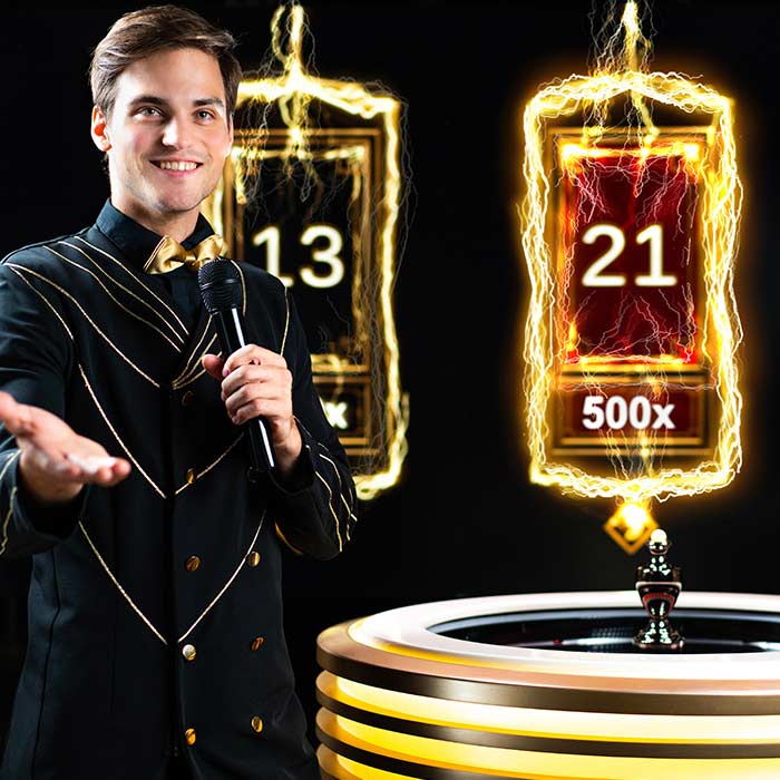 Live roulette table