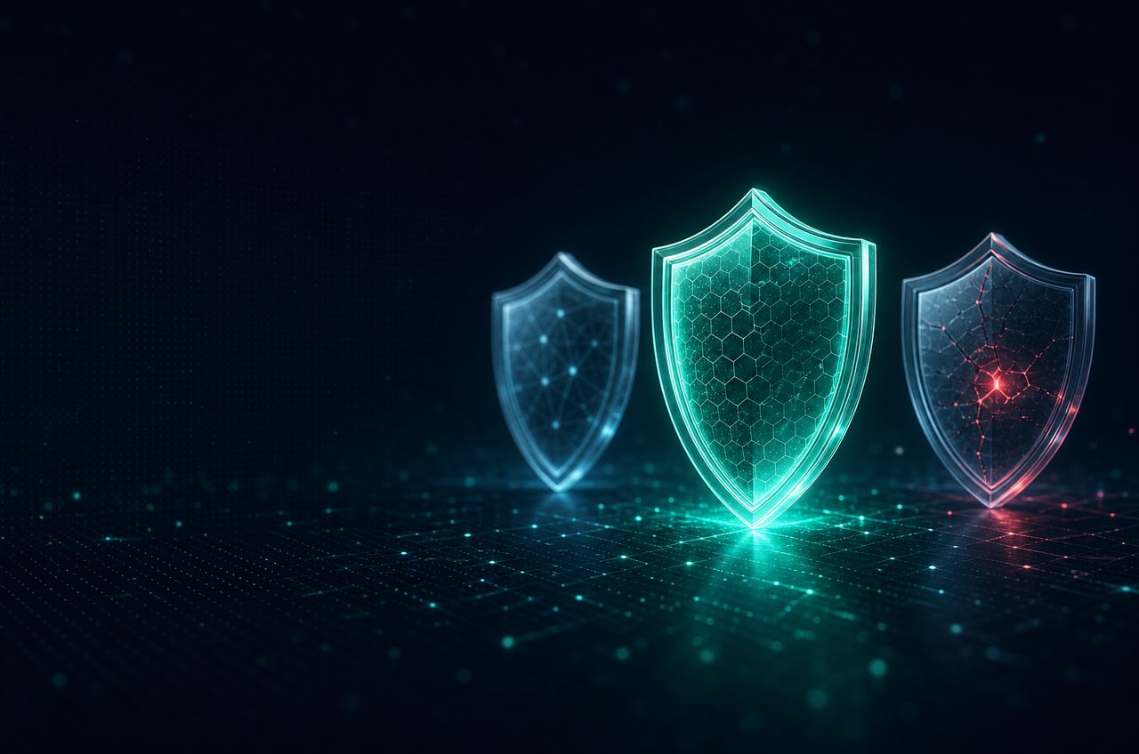 Three tiers of digital shield representing verified casino safety checks